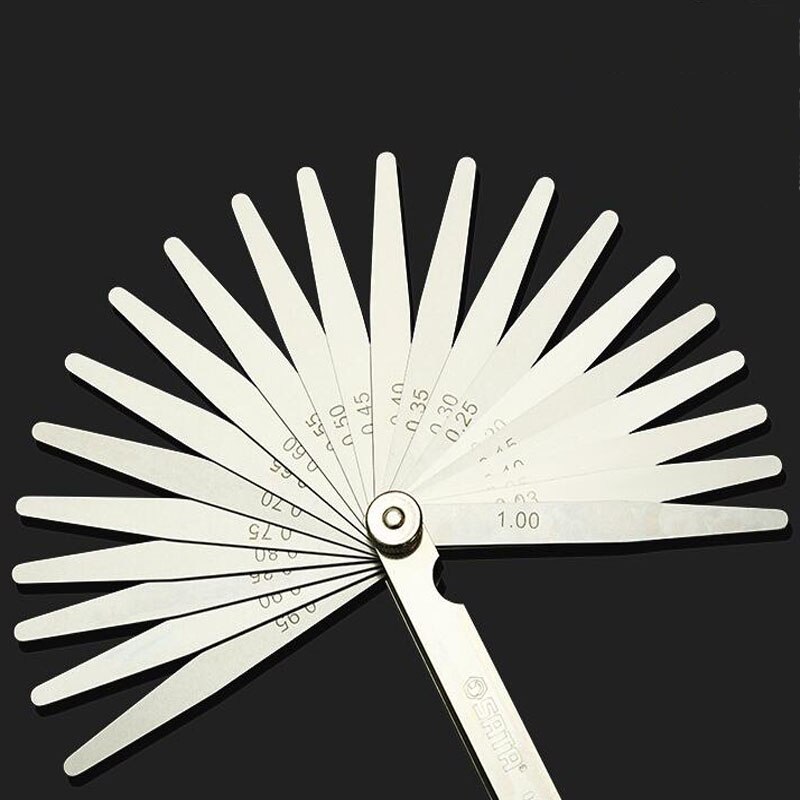 Anti-rust Feeler Gauge 0.02-1.0mm Thickness Gauge 32 Blade Wedge Plug Gauge Measuring Instrument Inch gauge for measuring tools