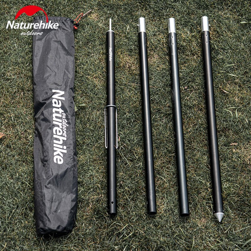 Naturehike-poste de tienda de aleación de aluminio ultraligero de 4 secciones, poste de lona de de 1kg, 2,8/240cm, accesorios para tienda de campaña, acampada al aire libre