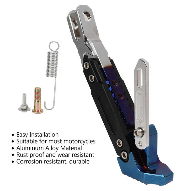 Béquille de moto antidérapante, Support latéral Stable pour voyage pour motard