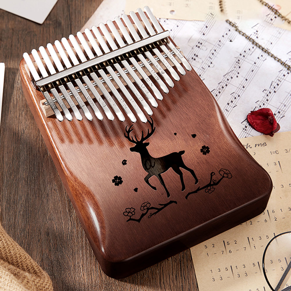 Kalimba 17 Key Thumb Piano Mahogany Wooden Mbira Musical Instrumentos Musicales 30 Key Instruments Calimba Machine Teclado