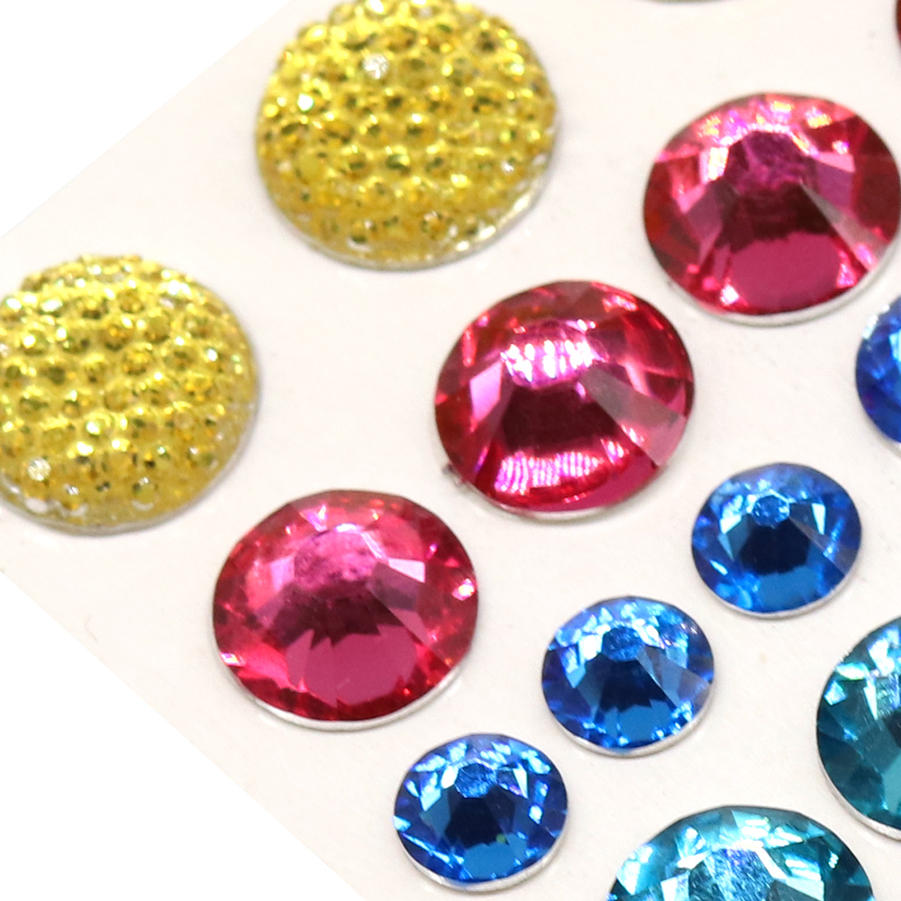 Path Rhinestone Gem Stones Stickers Self Adhesive 39pcs Crafts Scrapbooking Card Making Embellishments Decoration