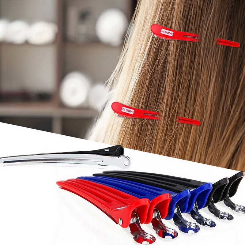 Pinzas de pelo de cocodrilo para peluquería, pinzas de pelo con forma de pico de pato para Pelo fino y gruesas