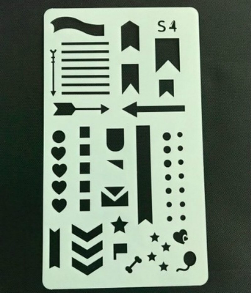 4pcs/set DIY Stencils School Supplies Hollow Out Drawing Template For Kids