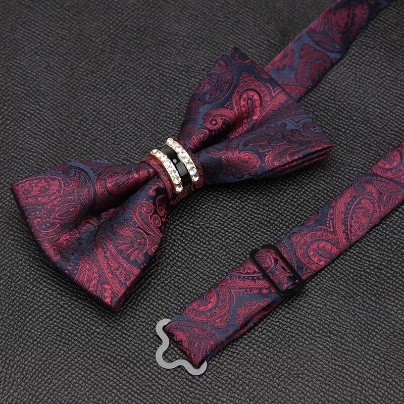 Men Luxurious Bowtie Groom Mens Striped Plaid Cravat Gravata Butterfly Wedding Bow Ties for Male Accessories Tie