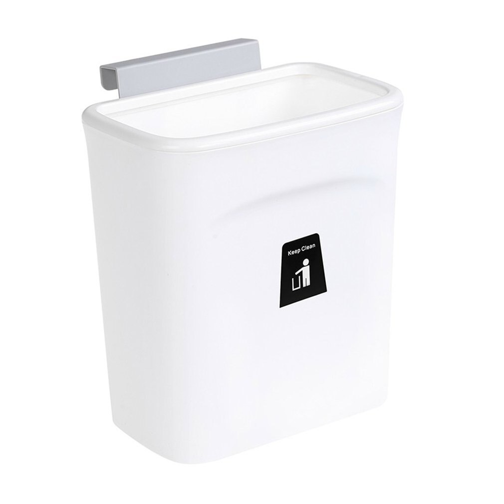 General-purpose Trash Can For Kitchen Supplies Multifunctional Non-punch Trash Can Can Hang Trash Storage Cabinets kitchen tools: White