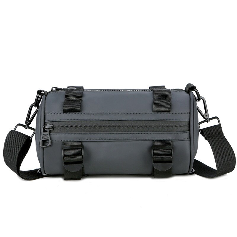 Pu leren reistas grote onafhankelijke grote fitnesstassen handtas tas bagage schoudertas zwart heren rits: Donkergrijs