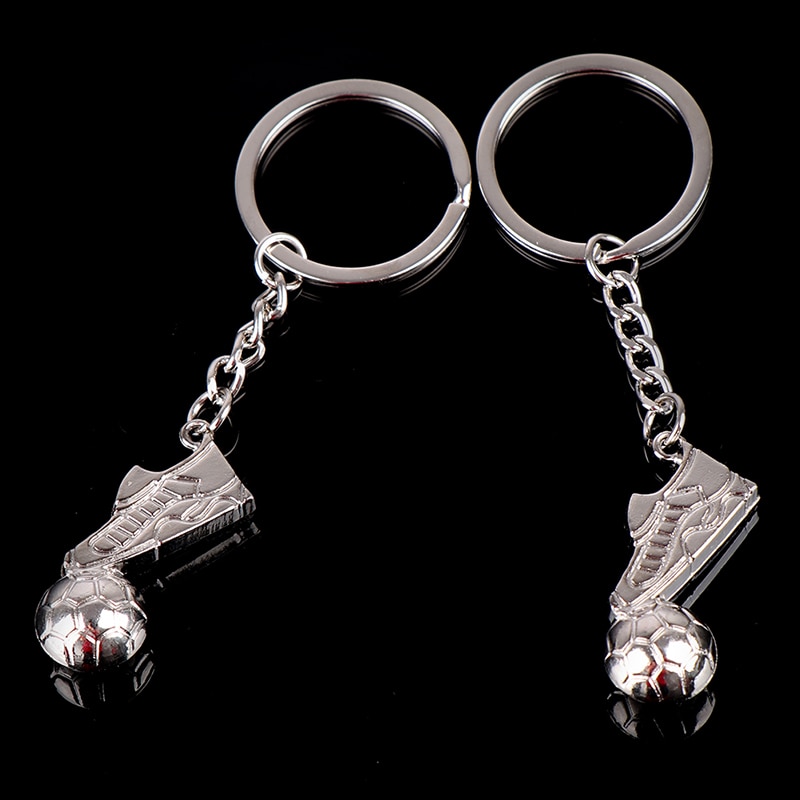 1 Pc Voetbal Kick Sleutelhanger Creatieve Hanger Sleutelhanger Zilveren Sleutelhanger Sieraden Accessoire Jongen