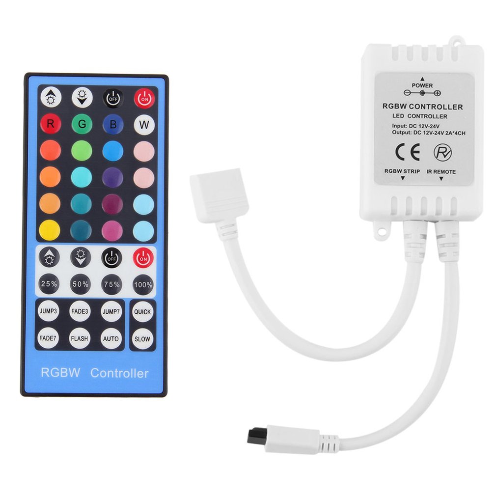 2.4G IR 4Channels DC12-24V 40-key LED RGBW Remote Controller With touch screen remote For RGBW LED Strip Light