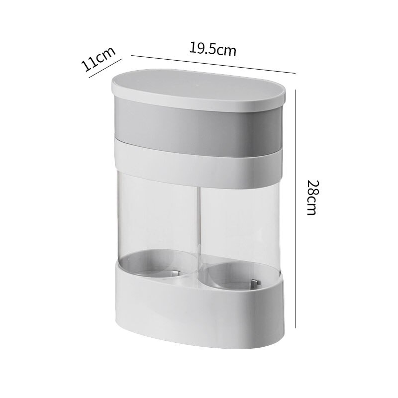 Wall Mounted Cup Holder Disposable Paper Cup Dispenser for Water Dispenser Office Kitchen Automatic Cup Storage Rack Dustproof: Light Grey storage