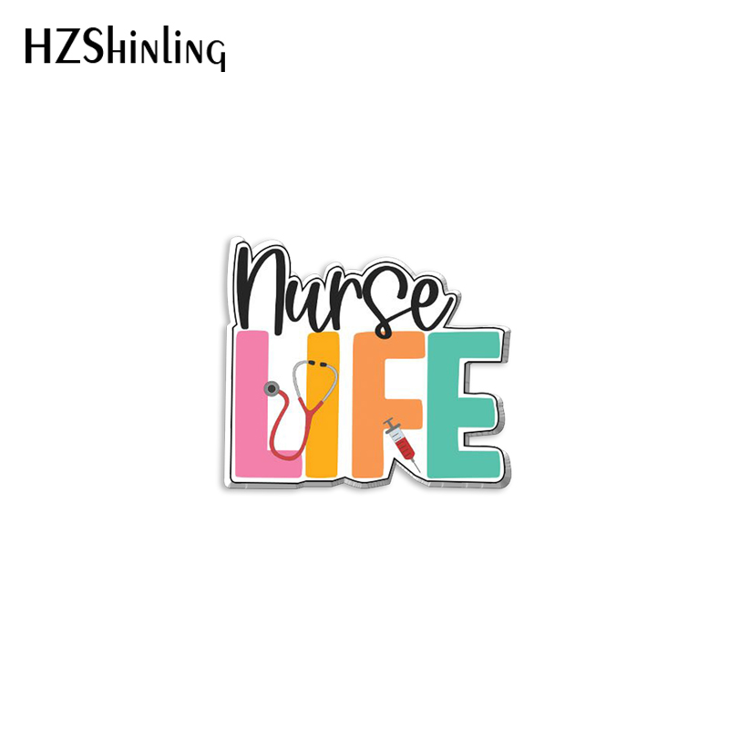 2023 nuova migliore infermiera di sempre spilla in acrilico RN infermiere spilla a farfalla epossidica spilla a farfalla fatta a mano: Rhodium placcato