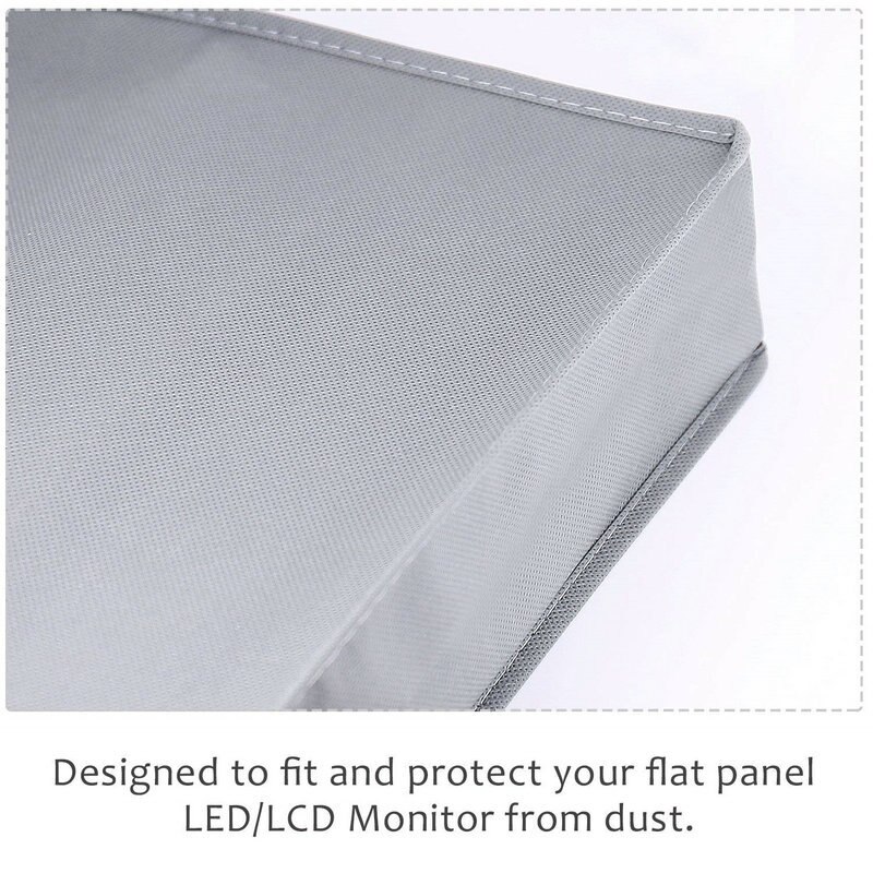 Funda protectora para Monitor de ordenador de escritorio, cubierta antipolvo de tela no tejida, para pantalla LCD, color gris, GL001, 21, 24, 28 y 34 pulgadas