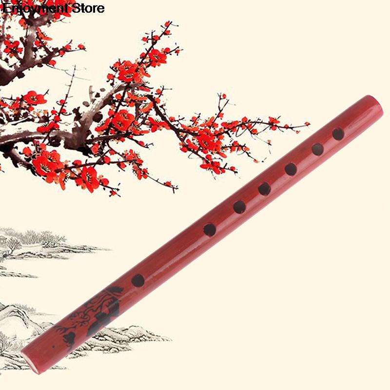 1PC Chinese Traditional 6 Holes Bamboo Flute Vertical Flute Clarinet Student Musical Instrument Wooden Color For Kids