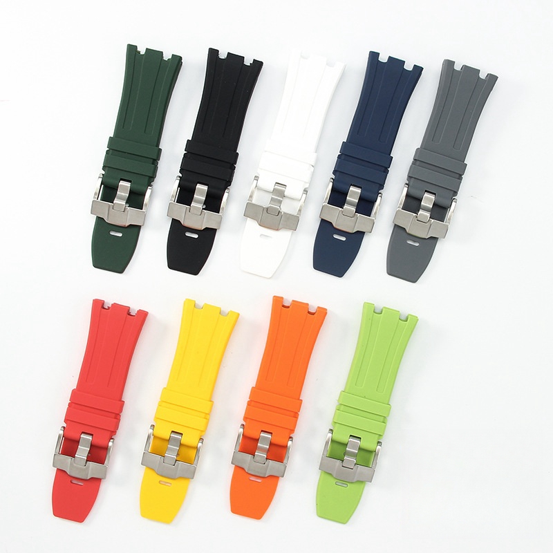 28 mm 30 mm wasserdichtes Silikon-Uhrenarmband für AP königlich Eiche Off-Shore 15710 1570 Gummi-Armbinde