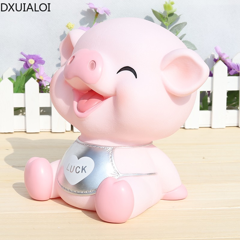 pink piggy bank children's room decoration cartoon anti-fall piggy bank home decor accessories modern