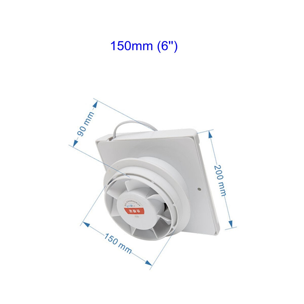 6 inch Waterproof mute powerful exhaust fan wall waterproof bathroom exhaust fan For Kitchen Toilet Window Ventilation Fans 220V: Default Title