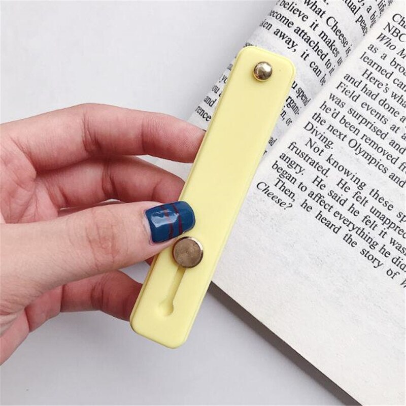 Polsband vinger ring grip mobiele telefoonhouder standaard duwen trekken sticker pasta universele handband auto telefoonhouder beugel: N