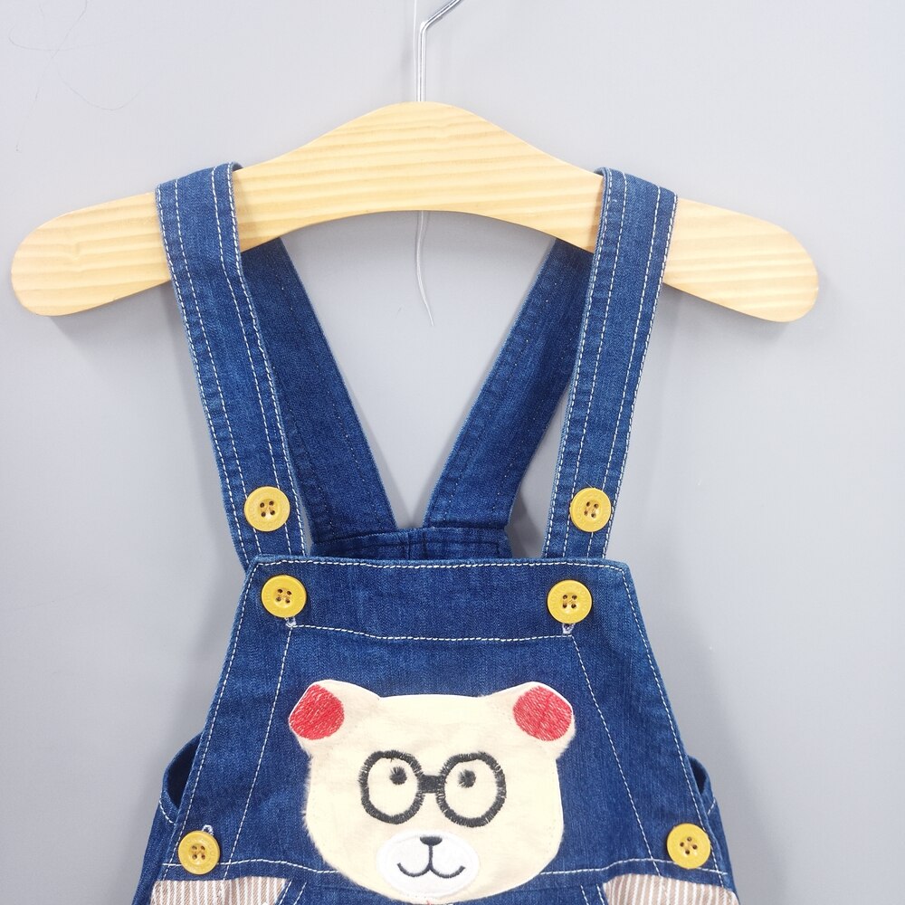 9 M-3 T Baby Jongens Meisjes Denim Korte Overalls Voor Zomer Baby Peuter Kids Jeans Rompertjes Leuke Hond jumpsuit Voor Kind Kleding