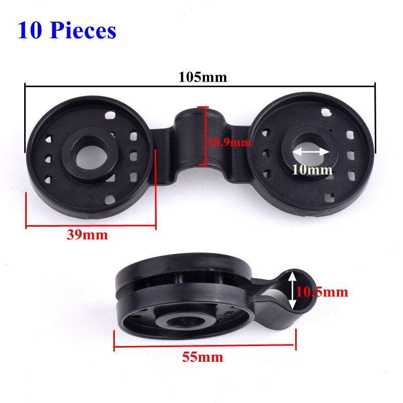 Hi Blue HDPE Anti-UV Sun Shading Net Outdoor Awning Balcony Sun-Proof Succulent Plant Sunshade Net Swimming Pool Cover: 10pcs Clips