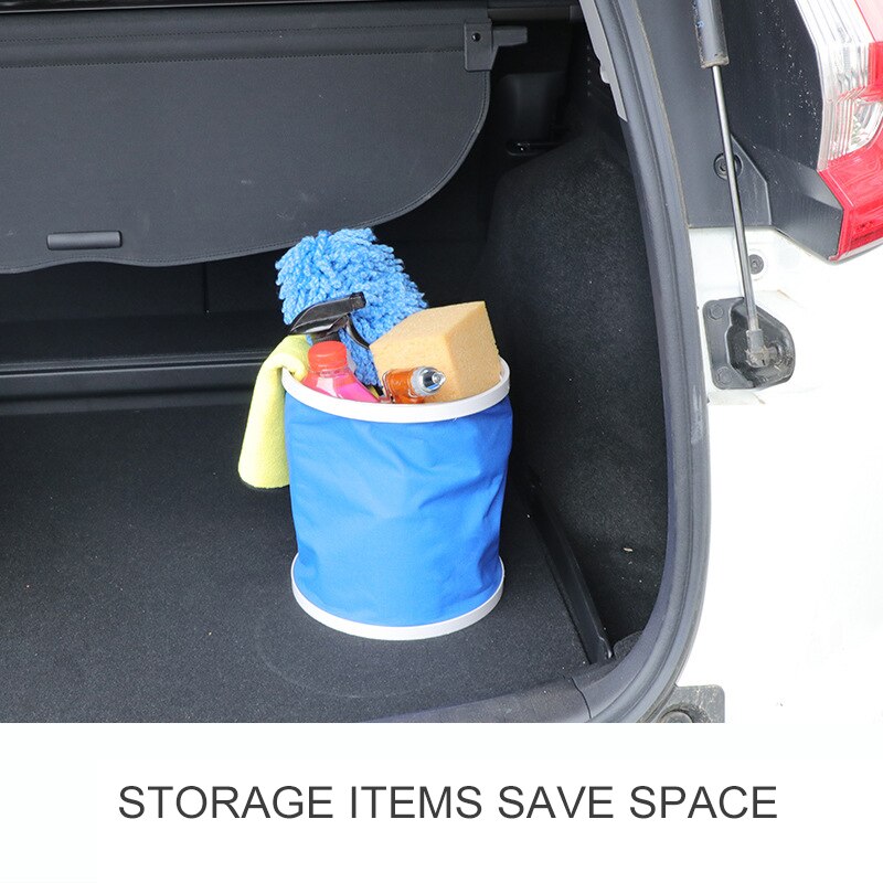 Cubo de lavado de coche plegable, herramientas de almacenamiento multiusos de gran capacidad portátil, 11l, para pesca al aire libre, viaje
