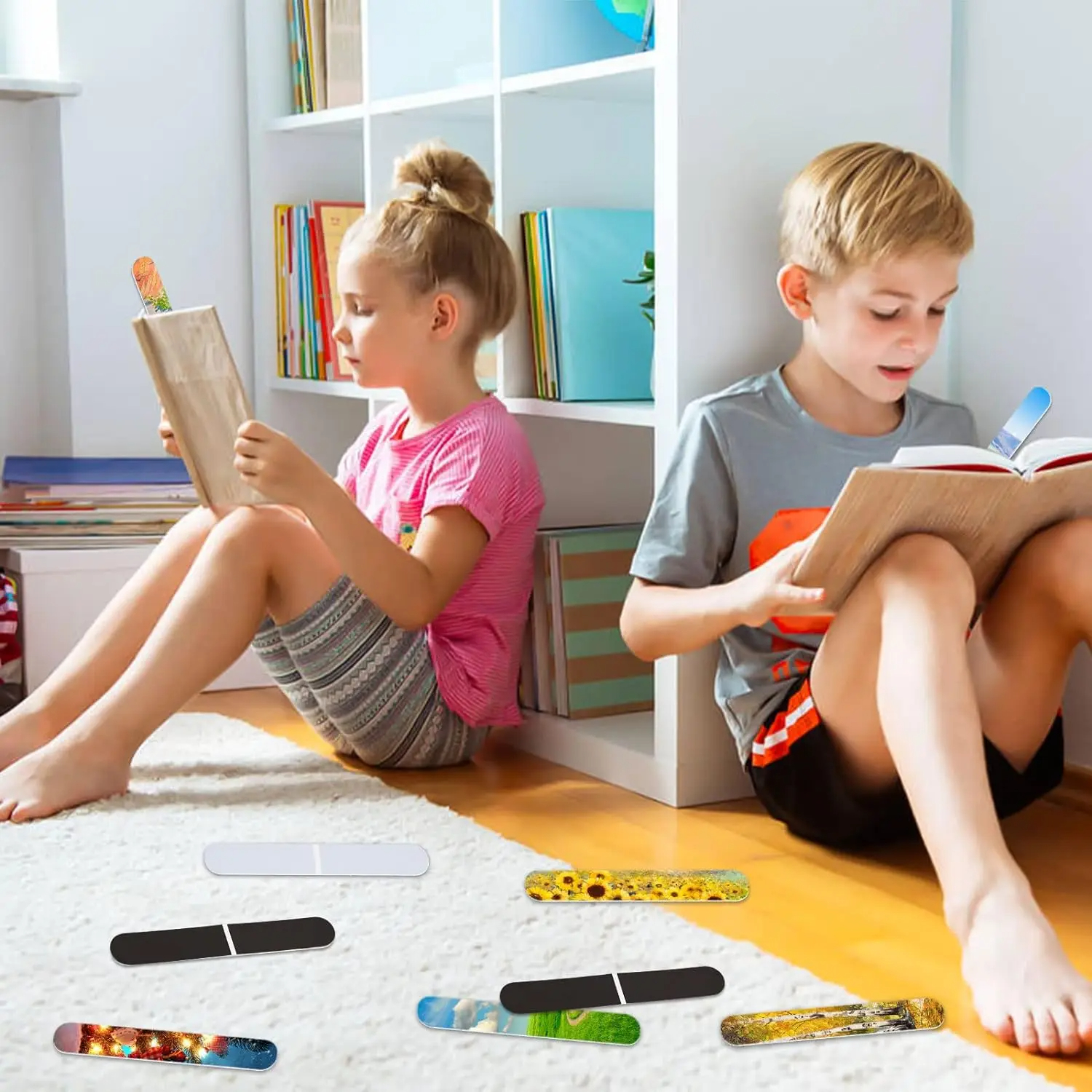 5 unids/set marcadores magnéticos de sublimación Clips marcadores de libros en blanco hogar estudiantes profesores aula suministros de lectura de oficina