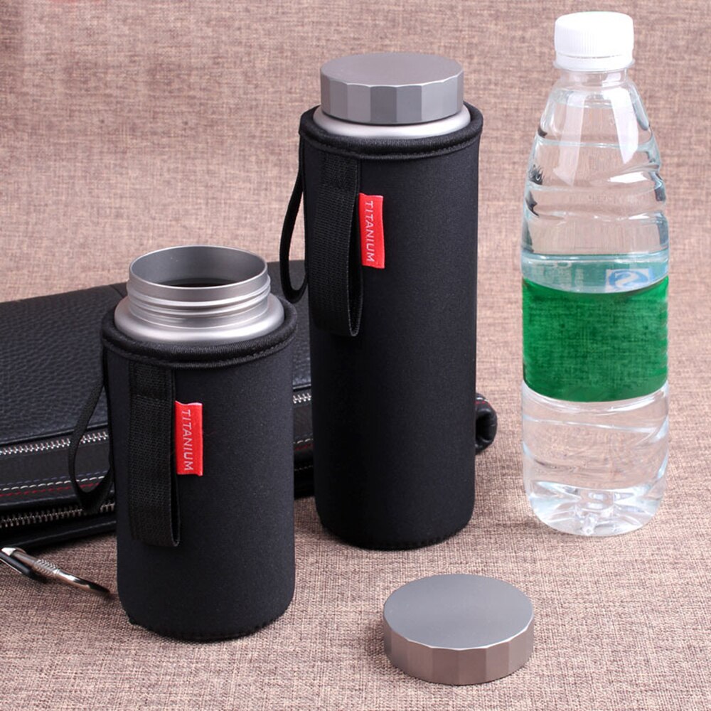 400Ml/600Ml Titanium Water Fles Sport Water Fles Brede Mond Drinken Fles Outdoor Camping Apparatuur Wandelen Picknick