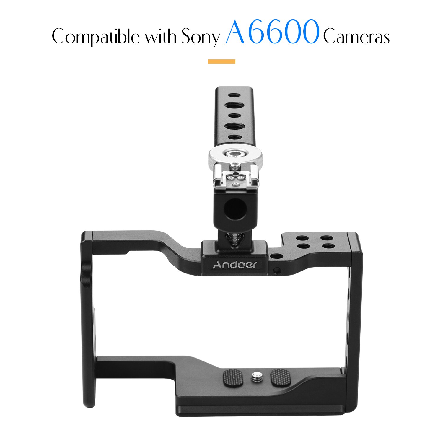 Andoer Camera Kooi Video Accessoires Kit Met Top Handvat Camera Case Bracket Extension Draad Gaten Koud Shoe Mount Voor Sony