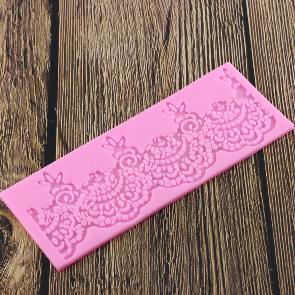 Bloemenkantmat diy siliconen mal voor taartdecoratie gereedschap bakvorm siliconen mat fondant taart