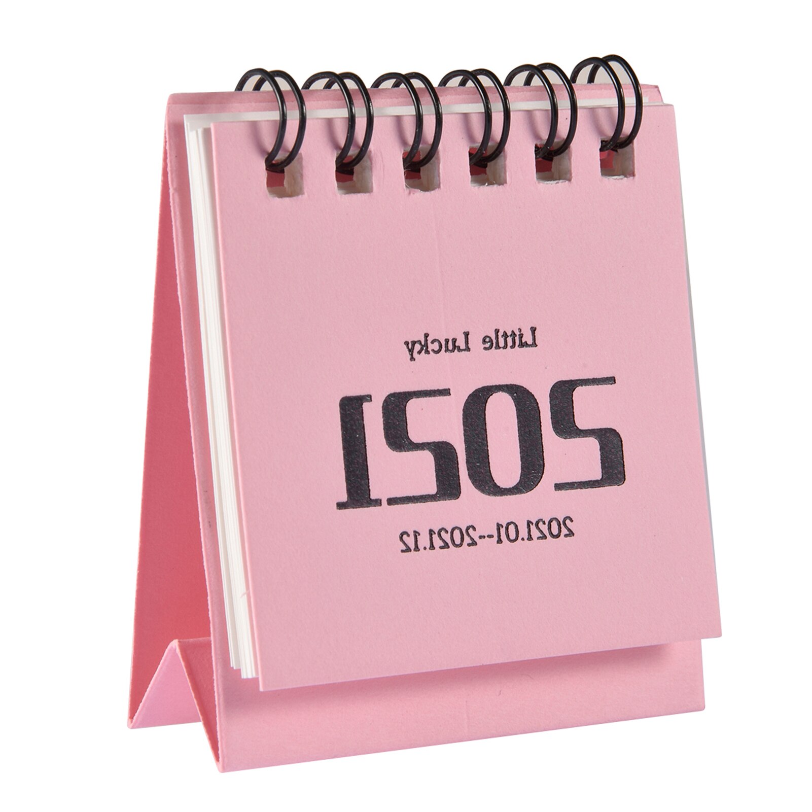 Mini Calendars Small Desk Calendar Convenient Daily Schedule Table Planner Yearly Organizer Office School Supplies: Pink
