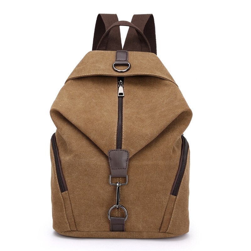 Bolso de lona para mujer, mochila de viaje de estilo universitario, informal, Retro, a la , Edición coreana, novedad de: Marrón