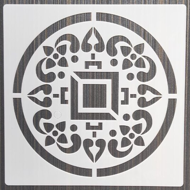 1Pcs 20*20Cm Eenvoudige Mandala Diy Gelaagdheid Stencils Muur Schilderen Meubels Plakboek Kleuring Embossing Album Decoratieve Template: green