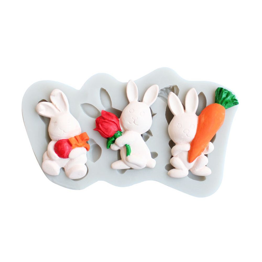Resin Kitchen Tool Bunny Rabbit Shape Easter Supplies Silicone Mould Fondant Cake Molds Cupcake Accessories