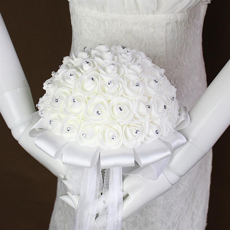 Bruid Bruiloft Boeket Levensechte Decoratieve Gesimuleerde Feestartikelen Perfectlifeoh Bruid Holding Bloemen Voor Bruid Bruiloft