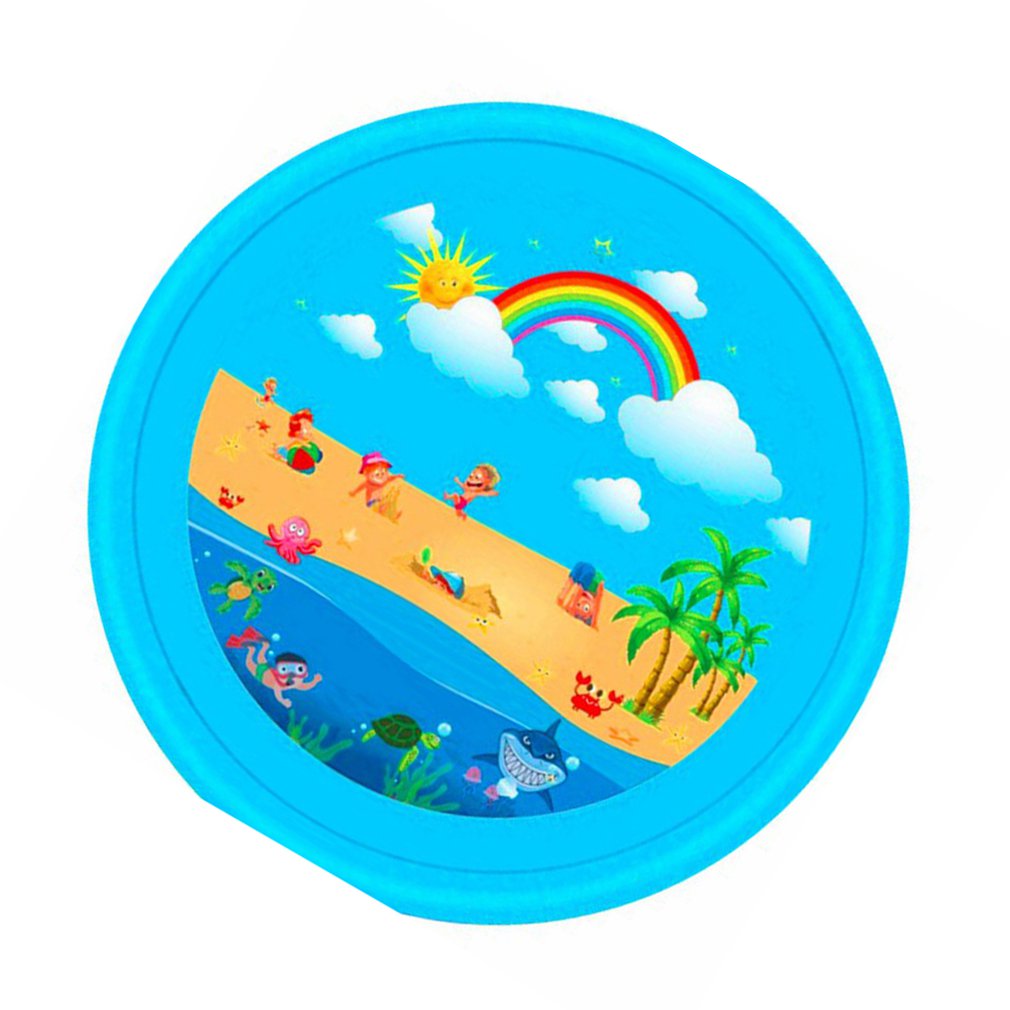 Outdoor Lawn Beach Sea Animal Inflatable Water Spray Kids Play Pad Mat Water Games Beach Mat Cushion Toys