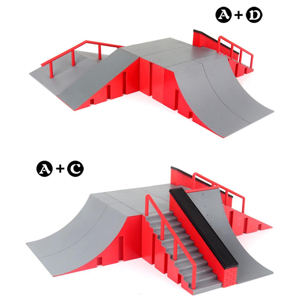 Fingerboard Ramp Set - EVA Material - Incl. Finger Skateboard - Training Props