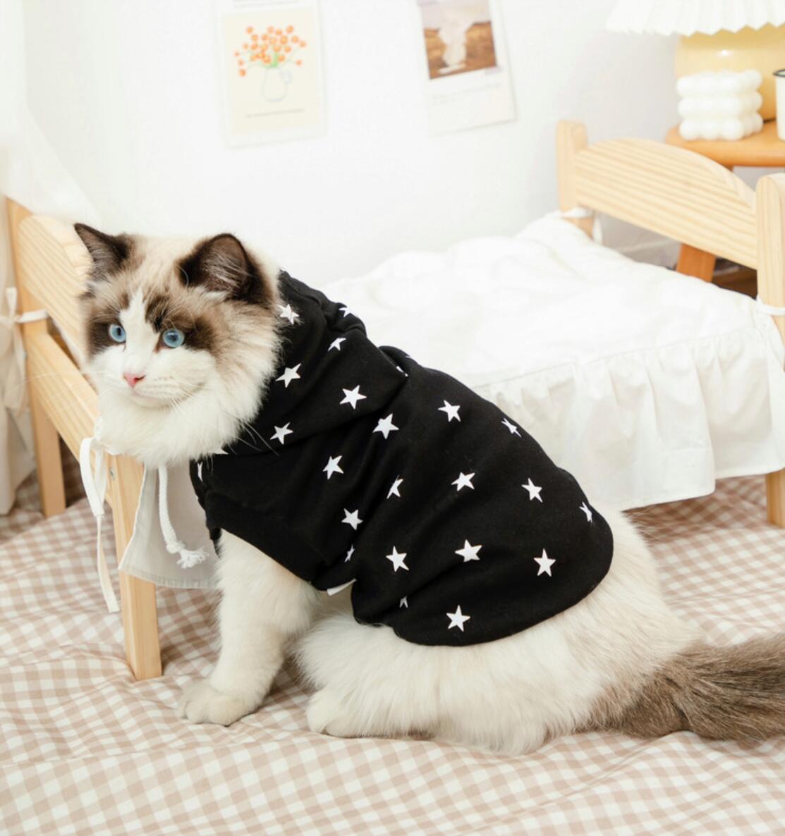 Ropa de algodón para gato, camisa de chaleco para perros pequeños y medianos