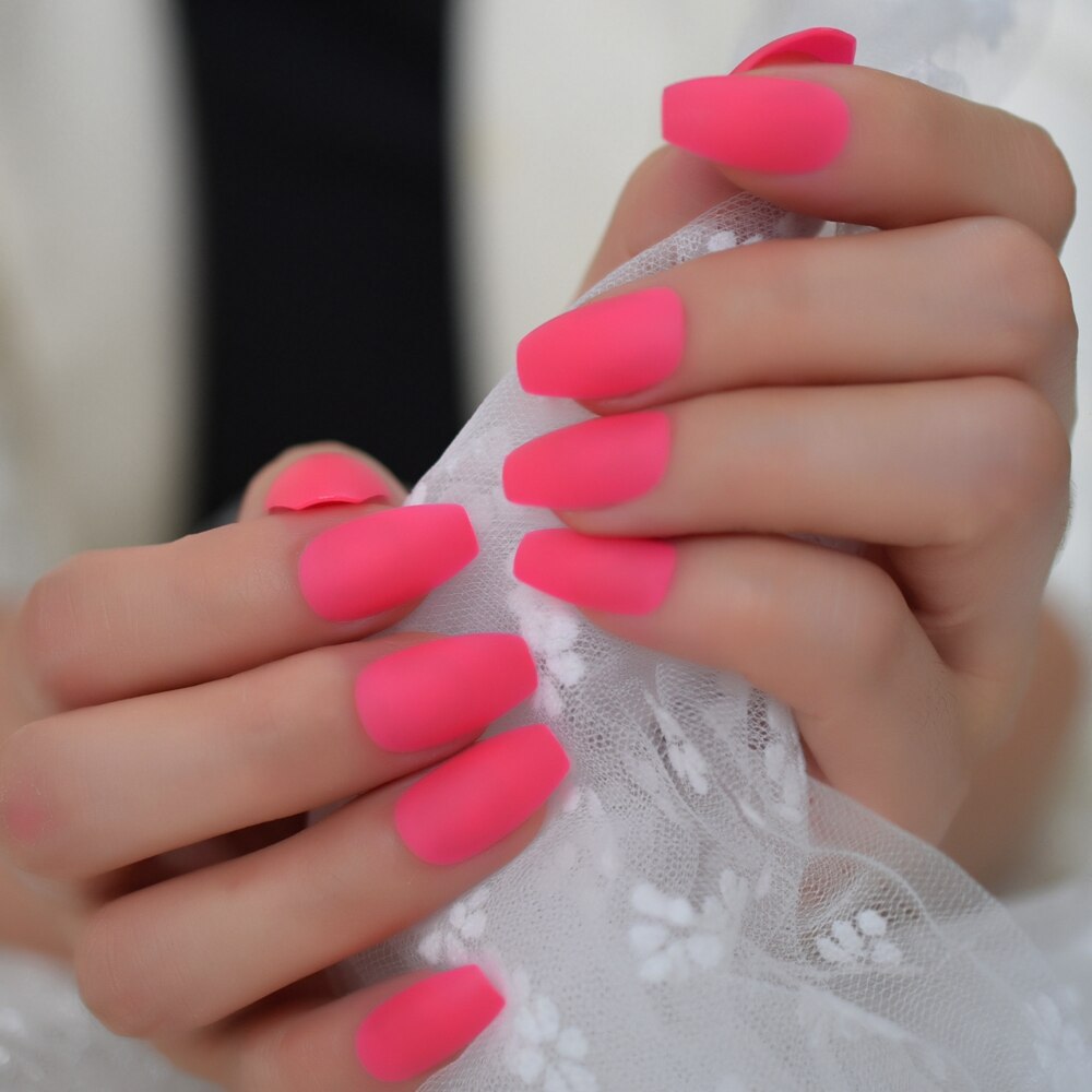 Uñas postizas instantáneas esmeriladas, uñas artísticas cuadradas verdes mate, DIY, puntas de uñas artificiales de medio-largo para mujer a elegir: L5527