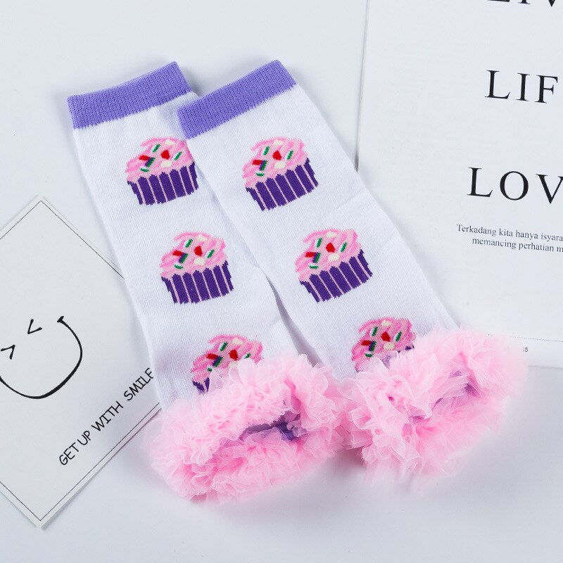 Cute Baby Girl Leg Warmers Legwarmers Birthday Party Cute Socks Kinderkleding Meisjes Legging Infanil Flower Ruffle Leg Warmer: WA148