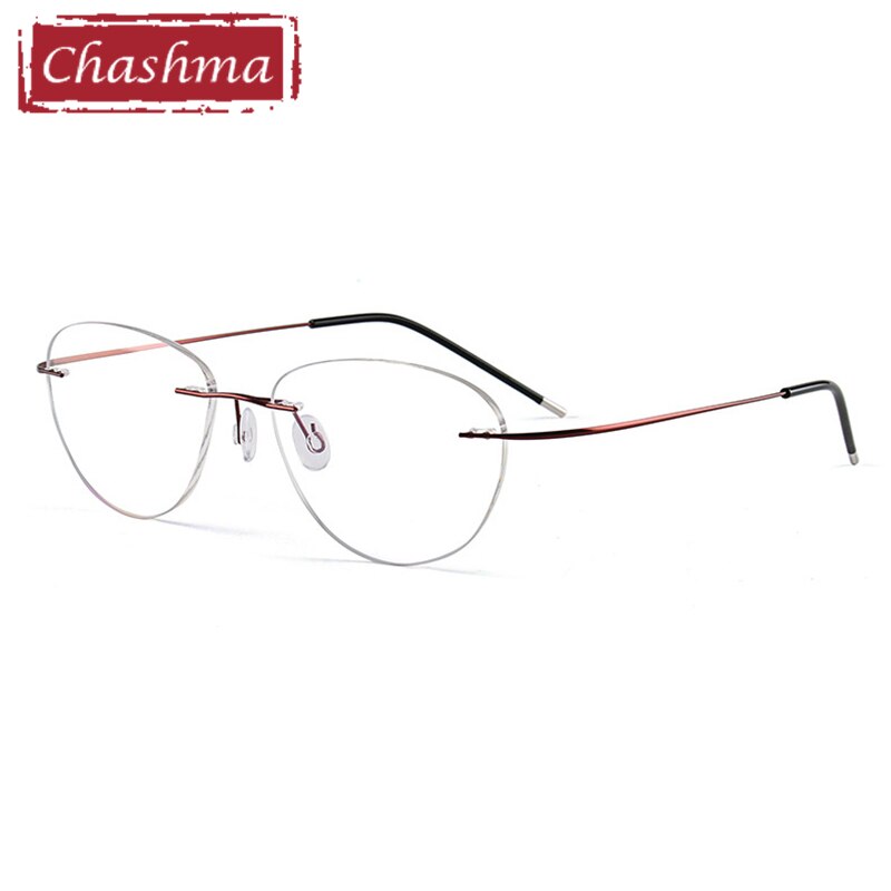 Lunettes en titane ultraléger lunettes optiques, monture pour hommes et femmes, verres transparents: Red