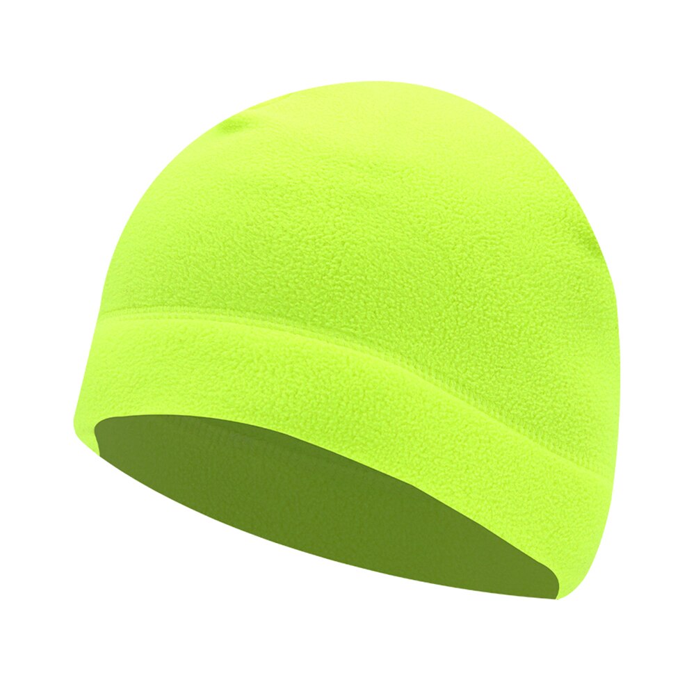 Homens Chapéu Feito Malha Chapéus de Inverno Para As Mulheres Caps Skullies Gorros Gorro de Inverno dos homens Quente Grosso Chapéu Do Crânio Cap Gorro De Pele Homme: Fluorescent Green