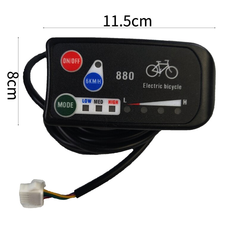 Elektrische Fiets Display 24V 36V 48V Ebike Intelligente Bedieningspaneel Lcd-scherm LED880 Waterdicht Voor Kt Controller