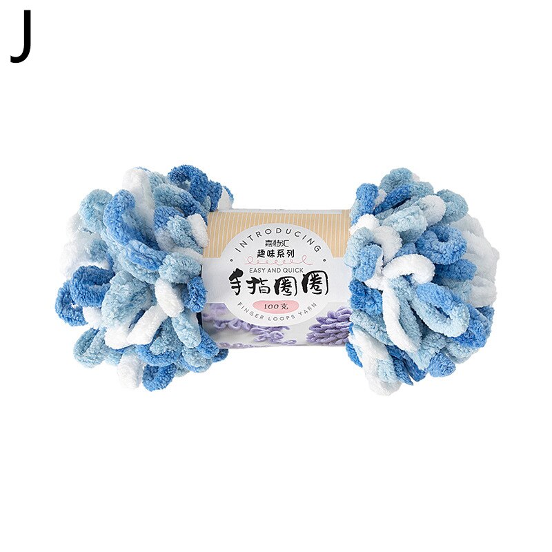 Diy Finger Schleife Garn Hand Strick Heimat Kissen Decke Kreis Linie Dicken Wolle Hand betroffen Gemischt Garn Ring Gesponnen Polyester spielzeug: J