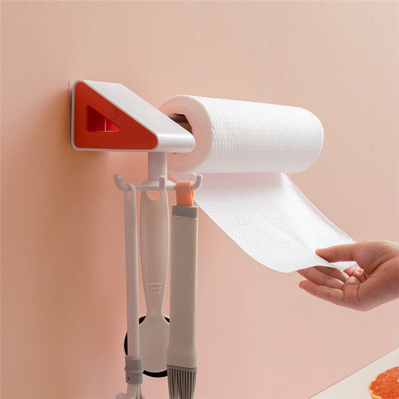 Kitchen Paper Holder Rack Roll Holder Hanger Spatula For Kitchenware Towel Rack Tissue Shelf Organizer