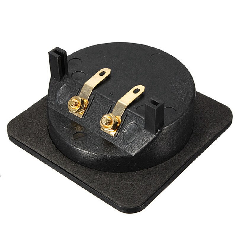 LEORY Square Speaker Junction Box Recessed Speaker Terminal Board With 2 Copper Screw Binding Ports