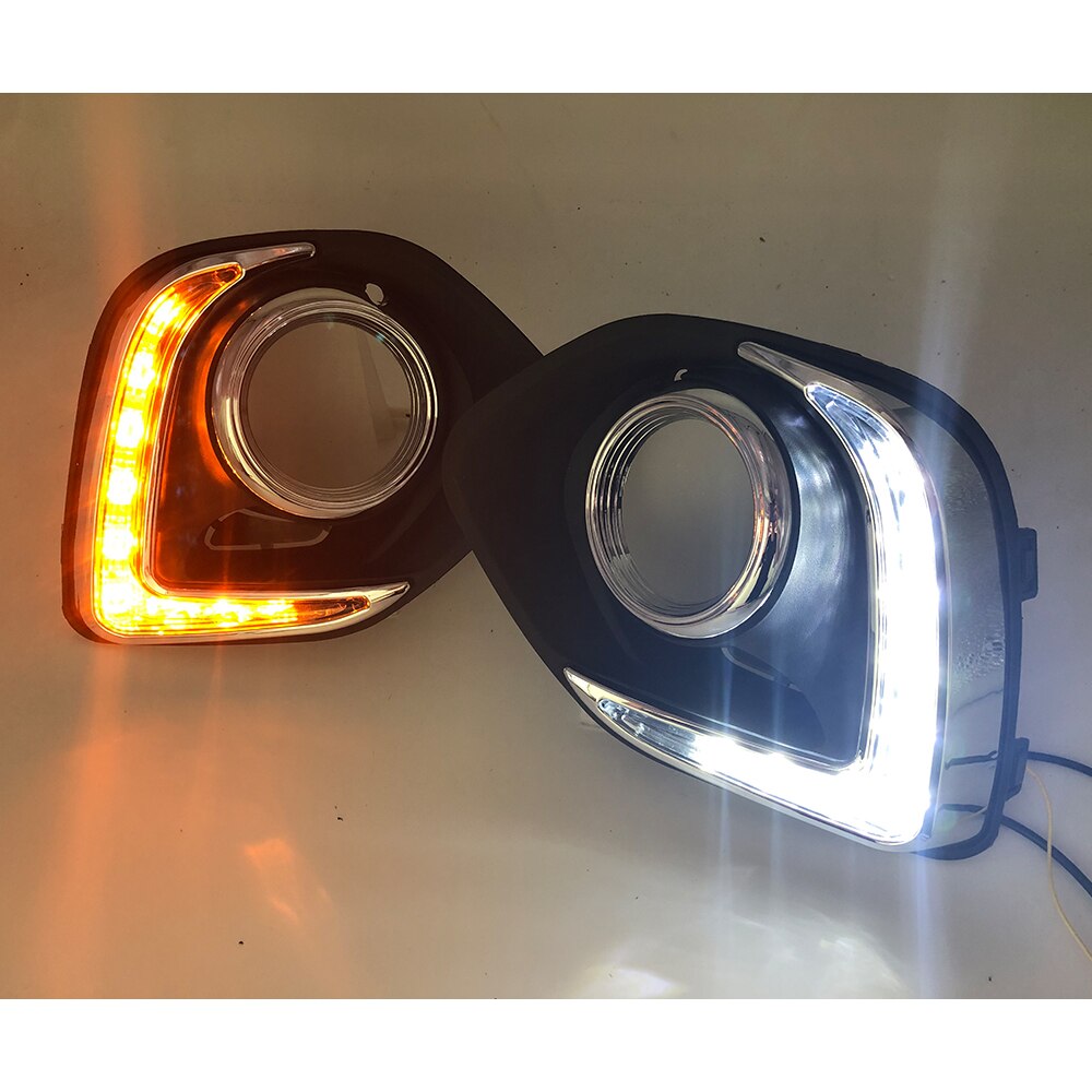 1 Pair LED DRL Daytime Running Lights Daylight Waterproof Fog Head Lamp white For Mitsubishi ASX