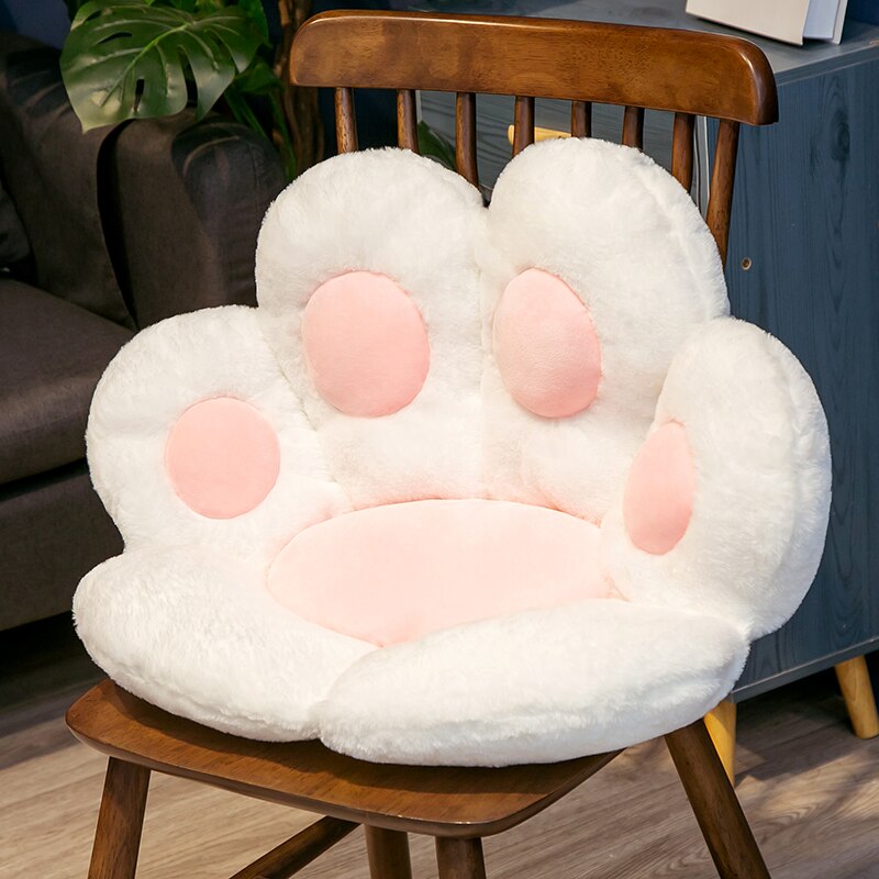 Cojín de felpa con forma de pata de gato para el hogar, cojín de suelo con relleno suave para SILLA, sofá, decoración de habitación, oficina, muñecas de siesta, Kawaii, 70x60cm