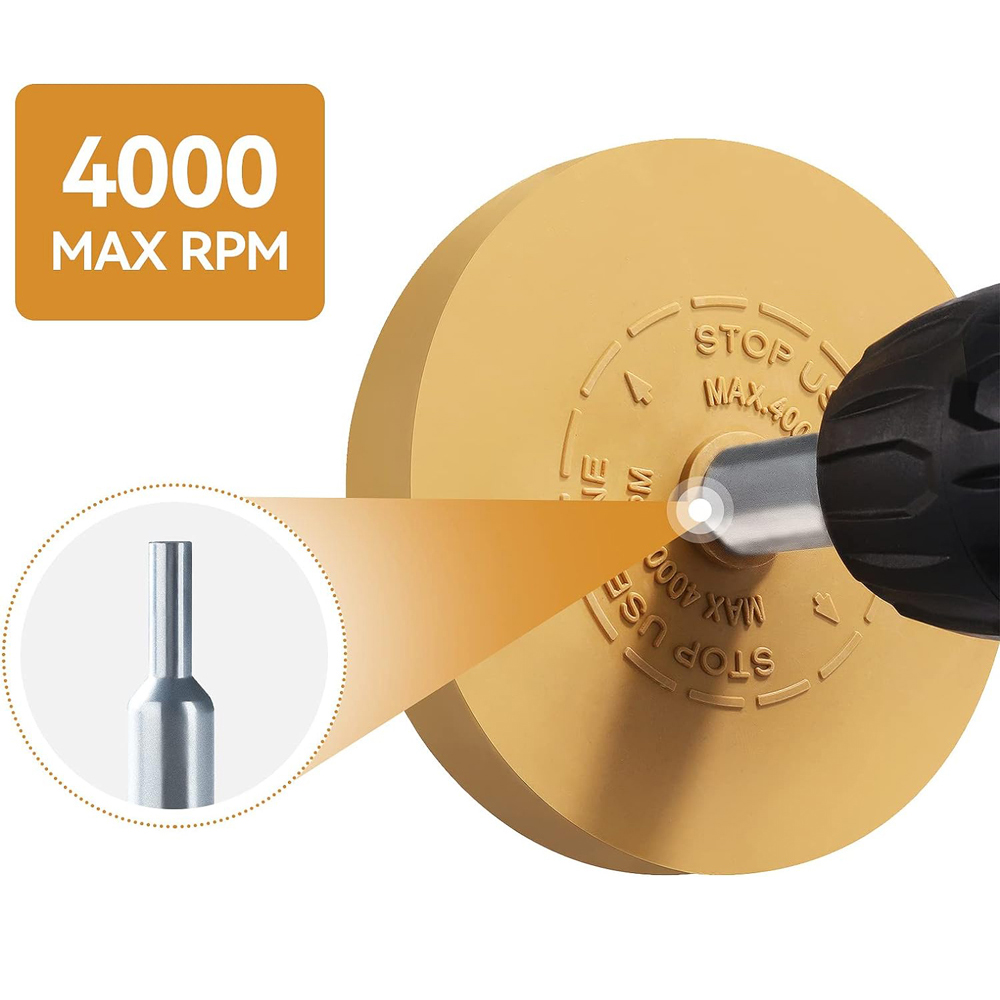 Decal Eraser Wheel Pin Stripe Removal Tool Adhesive Remover Wheel with Pad & Adapter Graphics Removal Tool Eraser