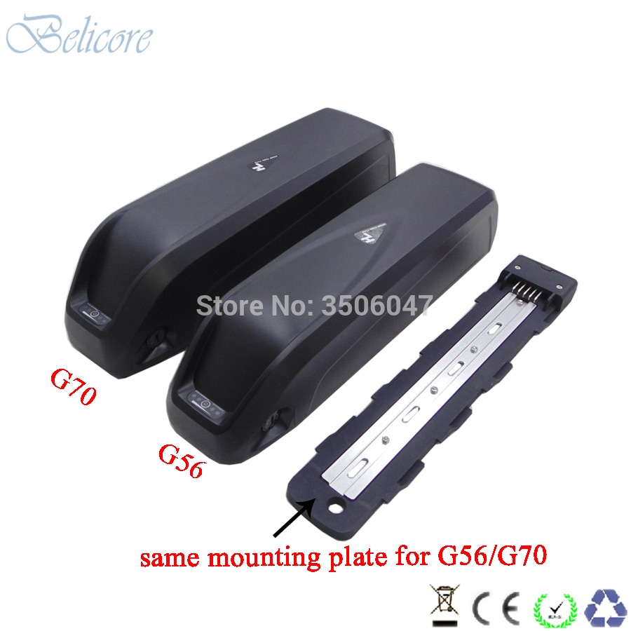 Neue hailong hai batterie fallen 36v 48v 52v leere ebike batterie fallen unten rohr batterie Kasten 80 stücke zellen