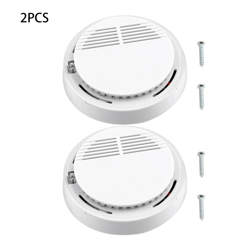2/5/10pcs Fire Smoke Sensor Alarm Sensitive Photoelectric Independent Fire Smoke Detector for home security alarm system: 2 pcs
