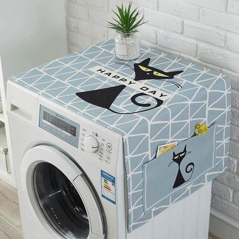 Housse pour lave-linge, housse pour lave-linge et sèche-linge, cache-poussière pour réfrigérateur, housse de Protection solaire avec sac de rangement