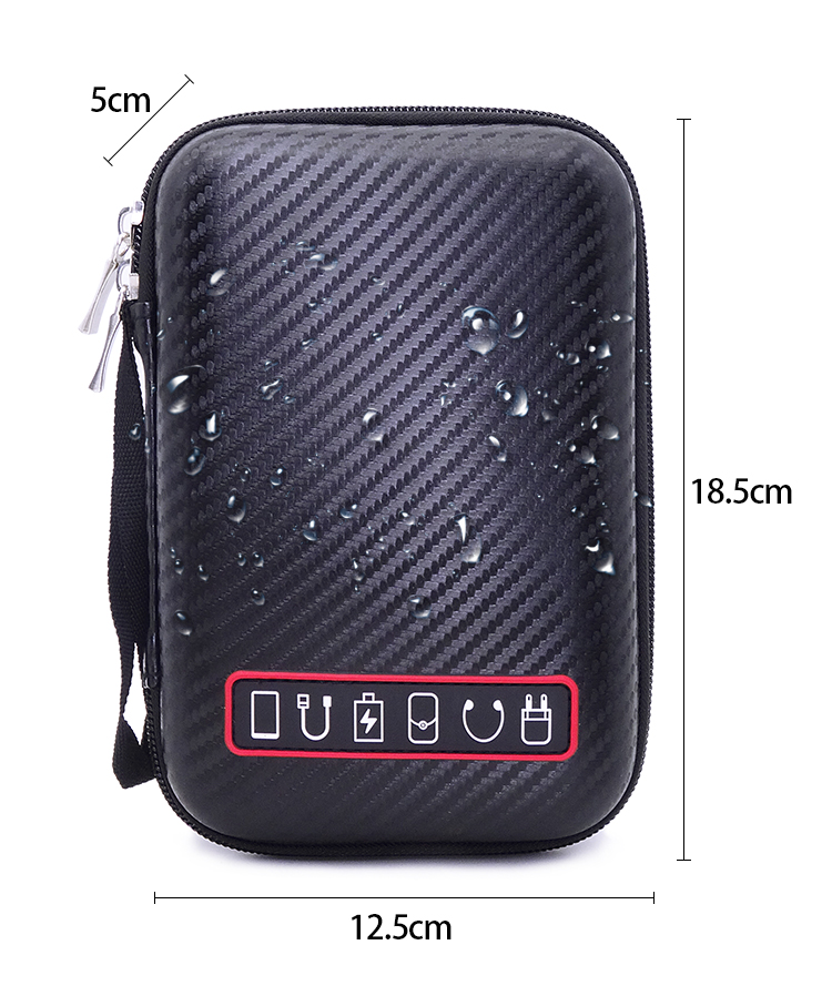 HDD Storage Box Case Shockproof Protective Portable External Enclosure Bag Shell with Zipper for 2.5 Inch Anti-Static Hard Disk: Default Title